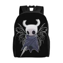 Hollow Knight žaidimo kuprinė vyrams, moterims, kasdienė, mokyklos, darbo, su vaiduoklio personažu, nešiojamam kompiuteriui, peties krepšys, dovana gray
