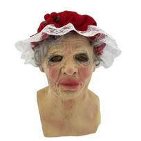 Halloween Party SantaClaus Latex Mask Party Dress Up Supplies Christmas SantaClaus Hat Mask Full Face SantaClaus Mask brown