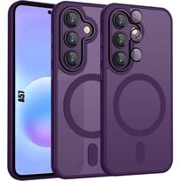 Case for Samsung Galaxy A57 5G, Protection with Magnetic Ring and Camera Glass - Purple violetinė
