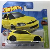 Hot Wheels Mainline Modeliukas 1999 Honda Civic Type R EK9 Yellow (yra Sandėlyje)