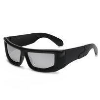 Fashionable Y2K Personalized Cyberpunk Sunglasses Fashion ladies Hip Hop Cool Concave Shaped Sun Glasses Men Square Glasses 1PC gray