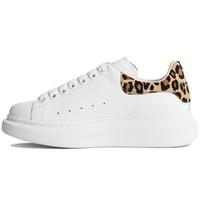 Alexander McQueen Oversized Sneaker 'White Leopard Suede' Women's 650787WHZ4T9316 35 white