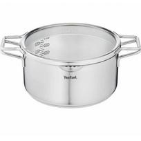 Tefal Nordica Stainless Steel Casserole / Cooking Pot (24 cm, 4.8L / 5L).