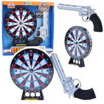 LEAN Toys Lazerinis revolverio pistoletų rinkinys su šaudymo į taikinį žaidimu, šviesos ir garsai