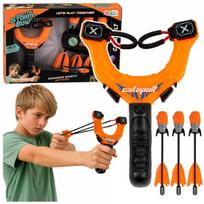 LEAN Toys Sports Set of Skill Slingshot with Whistling Arrows Orange 15M