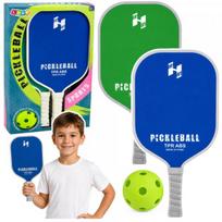 LEAN Toys Green and Blue Tennis Badminton Pickleball Racket Set