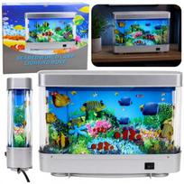 LEAN Artificial Decorative Aquarium LED Night Light 3D Fish Moving Colorful