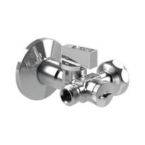 ARCO Arco dvigubas kampinis vožtuvas su filtru, be nuo kalkių saugančios veržlės 1/ 2"x3/ 8"x3/
