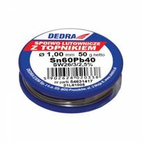 Dedra Dedra Lut z topnikiem Sn60Pb40 1mm 50g - 31L61005