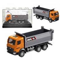 HUINA Dump Truck Metal Collectible Model Huina Orange 1:80