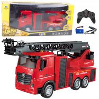HUINA Fire Truck Extendable Ladder Water Spray Huina 1:18