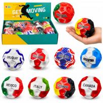 LEAN Toys Foam Ball with Dimples for Bouncing Anti-Stress Flag 7cm