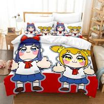 Anime Pop Team Epic PIPI Bedding Set Duvet Cover Bed Set Quilt Cover Pillowcase Comforter king Queen Size Boy Adult Bedding Set 70x133cm 2pcs