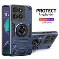 Case For Motorola Edge 50 60 Pro Fusion Neo Stylus G04 G24 G05 G15 G56 G86 Armor Shockproof Ring Stand Holder Shell Coque Fundas Motorola Moto G04 mėlyna