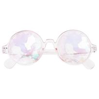 Festival Kaleidoscope Rave Glasses Goggles Kaleidoscope Sunglasses Diffraction Glasses Prism Rainbow Sunglasses Gifts A4 white