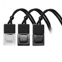 3Pcs Car Hanging Diffuser Bottles Ornaments Refillable Pendants Reusable Interior Accessories Car Air Freshener Diffuser 8ml transparent black