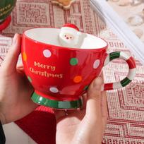 Gingerbread Man Coffee Cup, Christmas Mug, Creative Cartoon Cute Ceramic Mug Christmas Gift, Holiday Gift 500ml