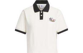 Adidas Originals Monkey Kingdom Polo Shirt Women's Pink White IP1777 L white