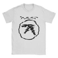 Aphex Twin Logo T Shirts Men Cotton Funny T-Shirt Round Neck Tee Shirt Short Sleeve Clothing Graphic Printed S juoda