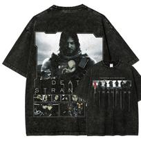 Death Stranding Naujas modelis skalbta marškinėliai Anime mylėtojas asmenybė Drabužiai per dideli Visų metų drabužiai Unisex karštas produktas minkštas S black
