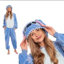 Women's jumpsuit kigurumi onesie costume stich blue 165-175 l gray