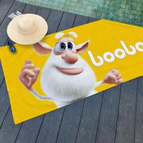 Juokingas animacinis B-Booba rankšluostis paplūdimiams, jogos studijoms, sporto salėms, karštosioms versmėms, baseinams ir iškyloms 70cmx140cm(27x55inch) white