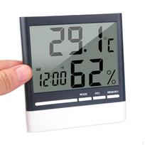 Termometras Higrometras Temperatūros Monitorius Didelio Tikslumo Mažas Matuoklis Žadintuvas Skaitmeninis gray