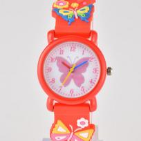 UTHAI CQ188 Fashion kids watch cartoon series butterfly 3D cartoon strap quartz watch anime clock gift Watch for children pink