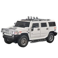 1/18 HUMMER H2 Highway 61 visureigis Alloy automobilio modelis Metalinis žaislas Off-road transporto priemonės Automobilio modelis Simuliacinis garsas ir šviesa Vaikų dovana balta