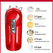 KitchenAid 9 greičių elektrinis mikseris kremui ir tešlai, idealus kepimui 9-Speed raudona