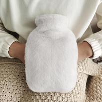 Dual-Plug Plush Hot Water Bottle with PVC Liner Cover Only 1000ml balta