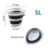 5/10/15 l sulankstomas vandens kibiras Sulankstomas plastikinis buitinis valymo kibiras lauke nešiojamas kempingas Sodo žvejybos reikmenys gray