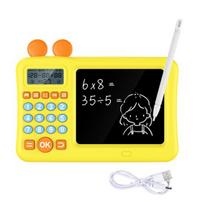 Educational Math Learning Game with Sketch Pad Rechargeable Lightweight Interactive Electronic Math Game Writing Board raudona
