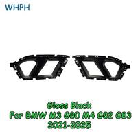 Front Bumper Grill Fog Air Vent Cover For BMW M3 G80 M4 G82 G83 2021-2024 1Pair Front Bumper Side Air Vent Cover Car Decorative Gloss Black black