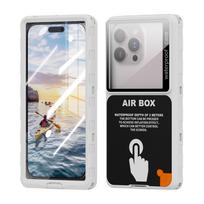 Shellbox vandeniui atsparus telefono dėklas 6,9' įrenginiams, skaidrus, universalus, jutiklinis ekranas, apsauga nuo vandens, dulkių ir kritimo, IP68, naujas for phone series(6.9") balta