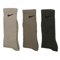 NIKE Men's Accessories, Mid-Calf Socks, Three Pairs, CREW 3PR 132 Sports Socks, SX6891-915 Beige Brown, XL gray