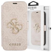 Guess GUBKP13X4GMGPI iPhone 13 Pro Max6,7 rožinis/pink knygelė 4G Didelis metalinis logotipas