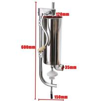 4L 304 Stainless Steel Meat Sausage Stuffer Maker Vertical Machine 4 Tube Commercial 600*150*120mm gray