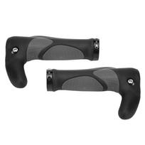 1 Pair Mountain Bike Handlebar Cover Nonslip Handle Grip Bar Rubber Horn Bicycle Grips gray