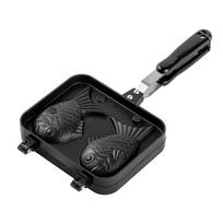 Double Fish Taiyaki & Waffle Maker Pan black