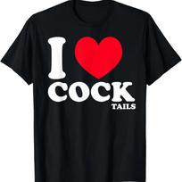 I Love Heart Cocktails Funny Cock-tail Pun Bar Pub Drinking T-Shirt S juoda