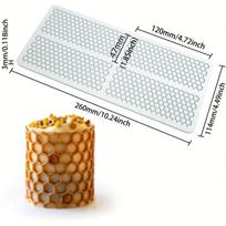 Food Grade Silicone Honeycomb Mat Cake Lace Nonstick Pad Flexible Reusable Sugar Craft Baking Tool white