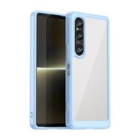 Transparent Colorful TPU Case for Sony Xperia 1 10 VI  V Protective Cover Clear Fundas Coque Capa For Xperia 5 V white