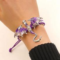 2026 Goth Flying Dragon Bracelets Man Woman Punk Gothic Adjustable Braided Rope Cuff Bangle Bracelet Creative Gifts A2
