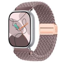 For Redmi Watch 6/5/4 XiaoMi Mi Band 8 Pro Quick Release Magnetic Woven Nylon Band Adjustable Breathable Sport Wristband For Mi Band 8pro gray