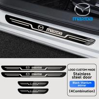 Automobilio nerūdijančio plieno durų slenksčio apsauginė plokštelė Mazda Axela Atenza 3 2 6 CX3 CX5 CX30 CX8 CX9 MX5 RX7 RX8 SKYACTIV priedams