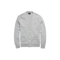 Polo Ralph Lauren SS22 Solid Color Single-Breasted V-Neck Long Sleeve Knit Sweater Men sweater Gray MNPOSWE16810078-F16 M