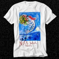 1962 Marc Chagall Nice Soleil Fleurs France Travel Poster T Shirt 525 S