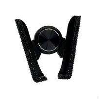 Car Phone Holder Air Vent Cellphone Mount Automatic Bling Glitter Adjustable Bracket Black Rhinestones