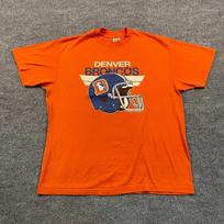 Vintage 80s Trench Denver Broncos Shirt Large 21x26 Orange 3XL gray